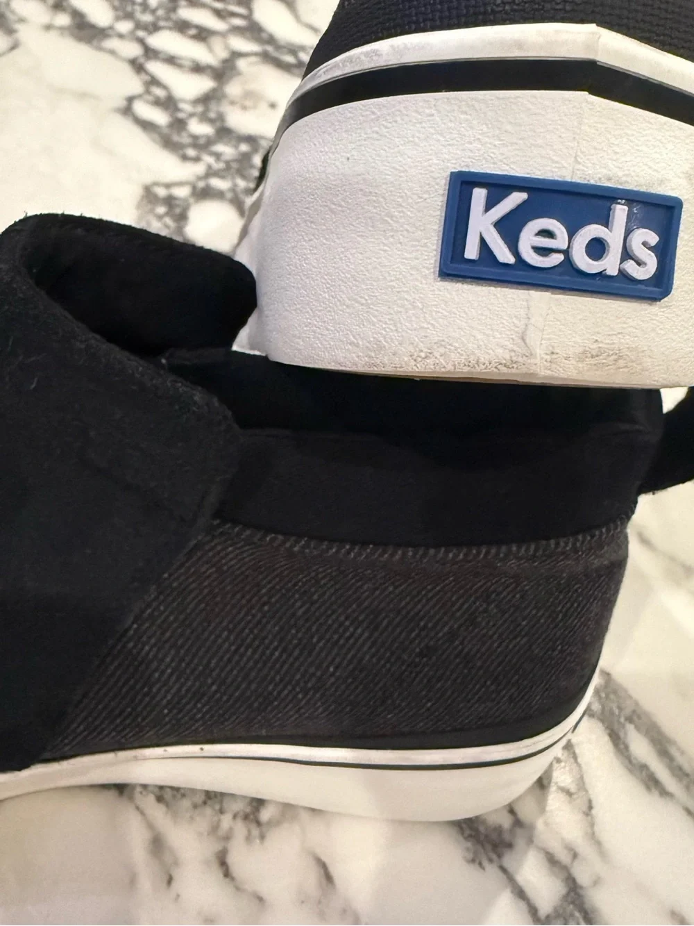 Keds Cooper Zip Black Suede Canvas Sneaker Booties Women's Size 9
